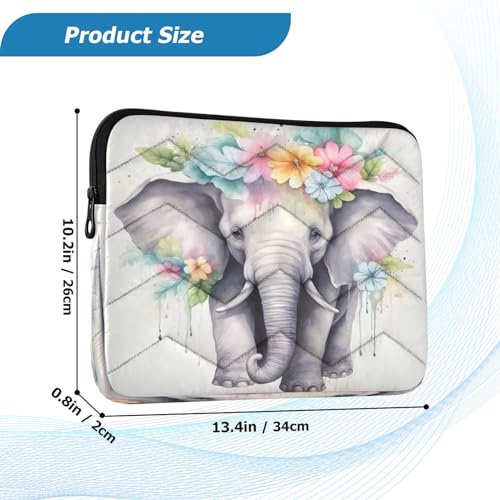 Funda para portátil Floral Elephant para 13-14 pulgadas miniatura 3