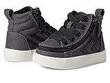 BILLY Footwear Kids CS Sneaker High Sneakers for Girls and Boys - Canvas Lining, Man-Made Insole, and Round Toe Charcoal/Black 6 Toddler M