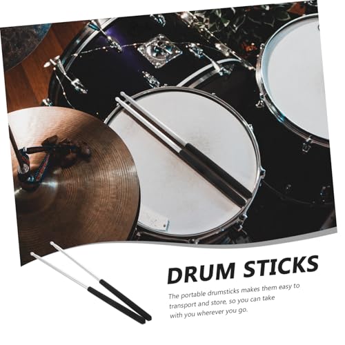 Baquetas Toddmomy de aleación de aluminio, 1 par, diseño ergonómico y ligero para batería acústica y jazz miniatura 7