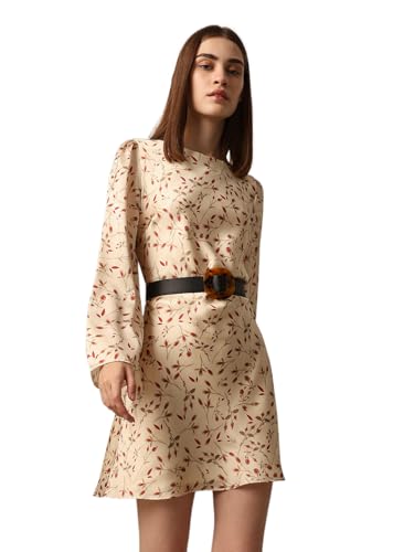 Image of ONLY Women's Floral Print Satin Fit & Flare Mini Dress