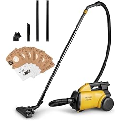 1 of Eureka 3670M Canister Cleaner, Lightweight Powerful Vacuum for Carpets and Hard Floors, w/ 5bags,Yellow
