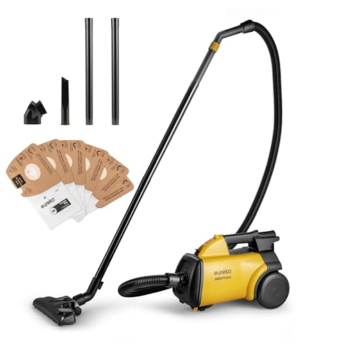 Eureka 3670M Canister Cleaner, Lightweight Powerful Vacuum for Carpets and Hard floors, w/ 5bags,Yellow by Eureka - Used condition - US$57.05