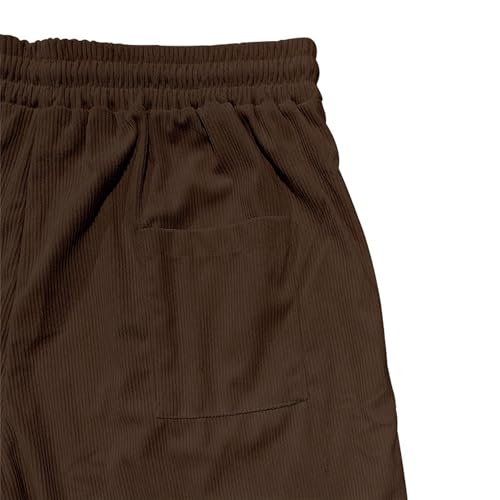 Short casual clásico de pana para hombre con bolsillos miniatura 6