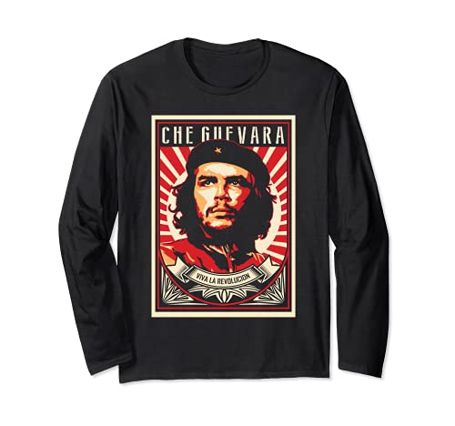 Che Guevara Viva La Revolucion Retro Vintage Style Long Sleeve T-Shirt