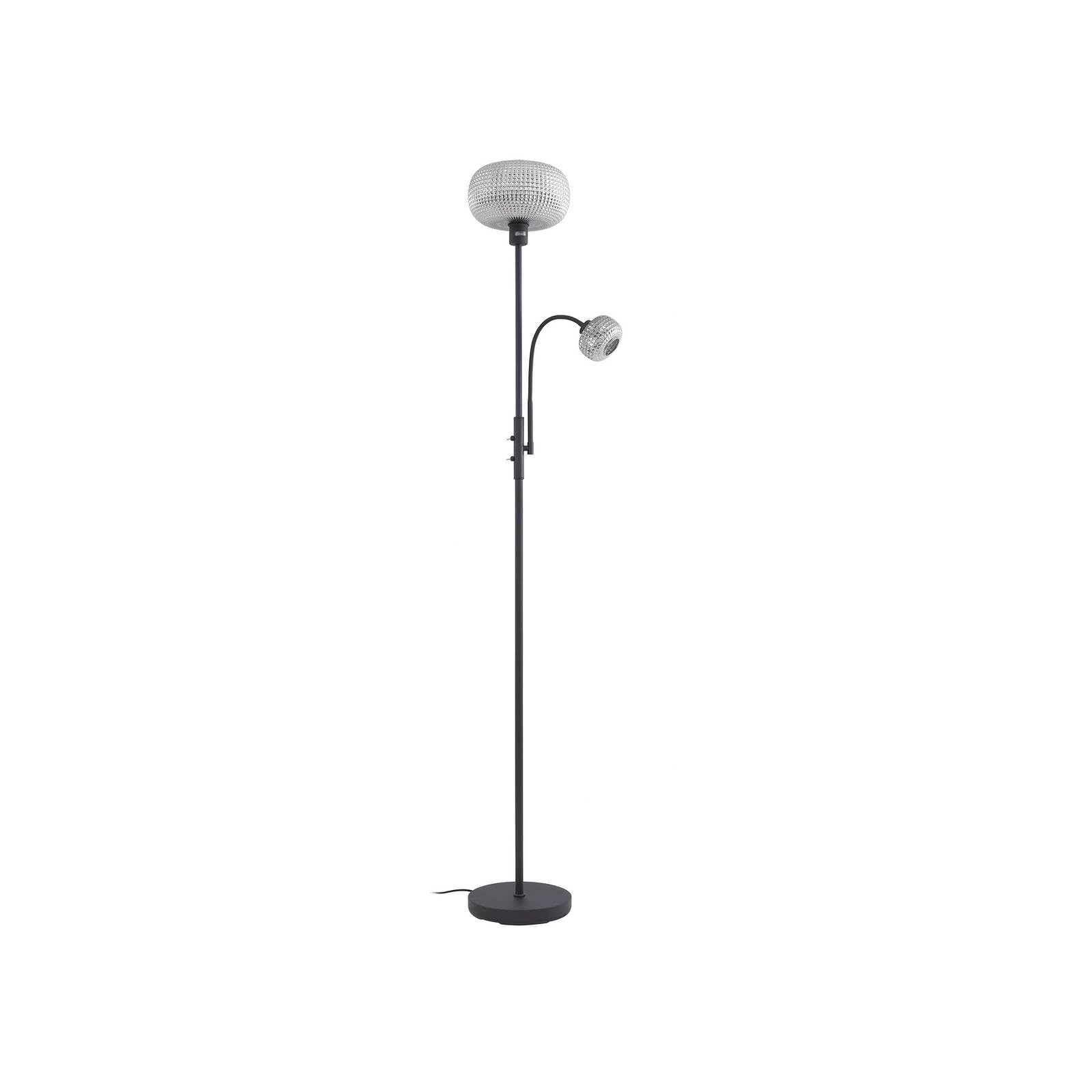 Lindby Floor Lamp Aliette (Modern) in Black Made of Metal for e.g. Living Room & Dining (2 Light Sources, E27) from Standard