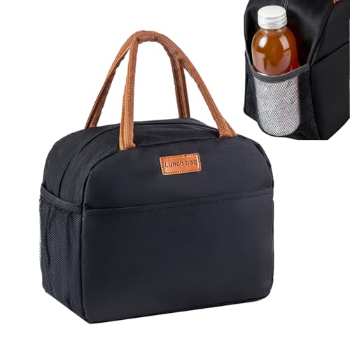Fruusv - Bolsa de almuerzo impermeable para hombre y mujer, uso al aire libre, oficina, escuela, dormitorio, pícnic, viajes diarios y camping