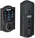 Schlage Z-Wave Connect Century Touchscreen Deadbolt with Built-In Alarm, Works with Alexa via SmartThings, Wink or Iris, Satin Nickel, BE469 CEN 619