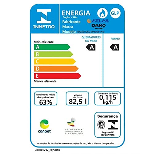 Fogão 4 bocas Dako Preto com mesa de vidro com Acendimento Automático Dako Glass - Bivolt