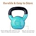 Amazon Basics Vinyl Kettlebell, 40 Pounds, Light Blue