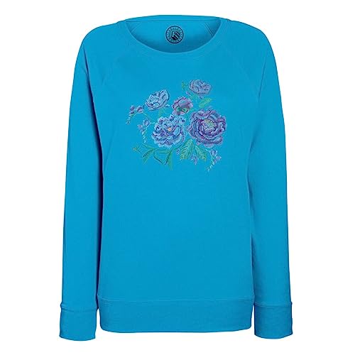 Sweatshirt femme roses fait main en illustration d'art minimaliste chic
