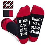 Zmart Wine Gifts for Men, Wine Socks Wine Lover Gifts for Men, If You Can Read This Funny Drinking Gifts Wine Stocking Stuffers