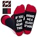 If You Can Read This Novelty Funny Saying Wine Socks Crew Socks, Gag Gift for Men