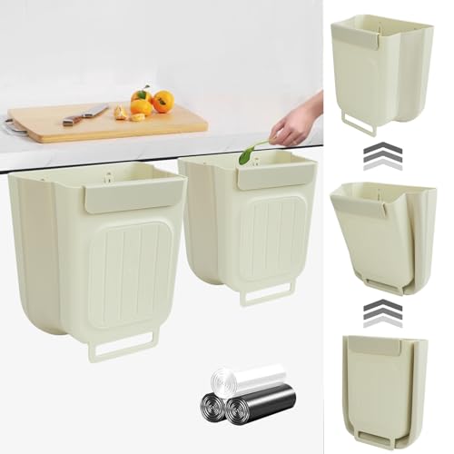 Set de 2 Canecas de Basura Plegables para Cocina