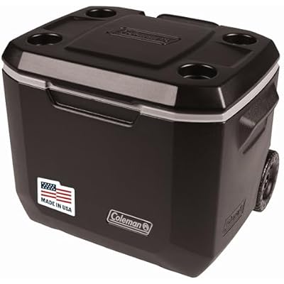 Coleman Xtreme Rolling Cooler with Wheels, Extra-Walled Insulation Keeps Ice up to 5 Days, Portable Wheeled Hard Chiller