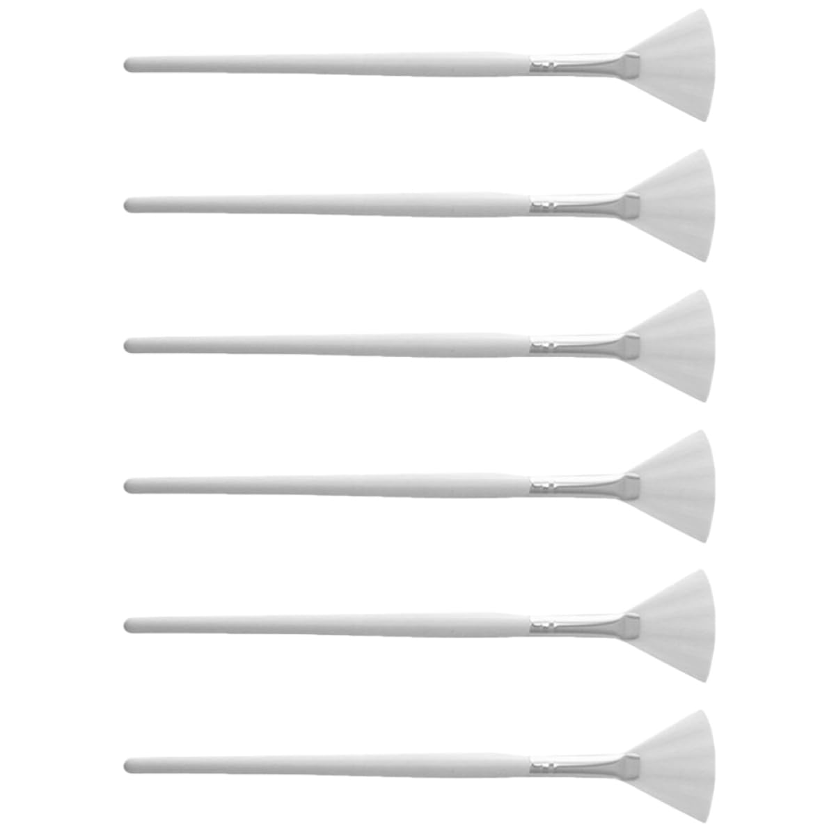 Gogogmee Facial Mask Brush Set 6pcs Fan-shaped Makeup Brush for Facials Applicator Soft Flexible Perfect for Daily Professional Use
