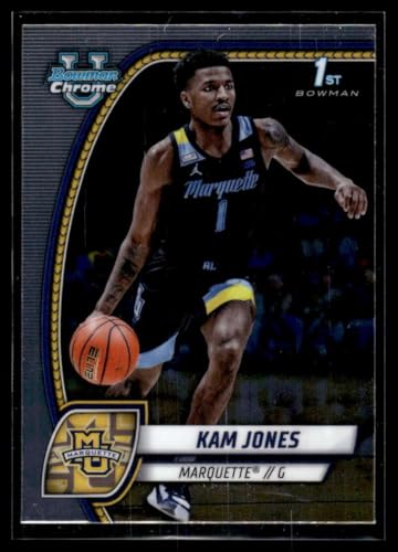 2024-25 Bowman University Chrome #39 Kam Jones Marquette Golden Eagles Official College Basketball Card in Raw (NM or Better) Condition