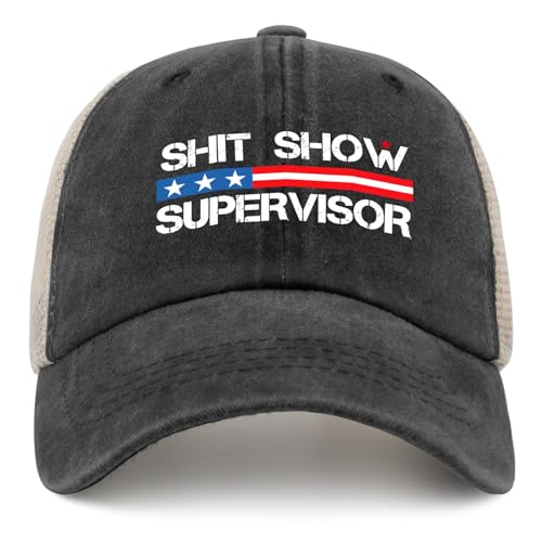 Gifts for Men Shit Show Supervisor Hats Funny Cap for Women Dad Papa Husband Grandpa