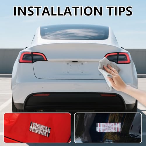 Image of Plaid Badge Sticker for Tesla Model 3 Y S X Cybertruck, Space Tunnel Emblem Sticker Performance Exterior Rear Trunk Accessories