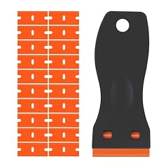 BAVALIN Set di mini lame per raschietto, in plastica, colore nero, con 20 lame in plastica, lame di ricambio per vinile, adesivi, adesivi, colla