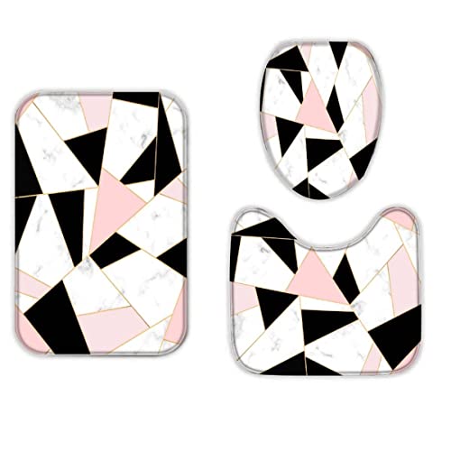 Badematten set 3D 40x60 Marmor Badezimmerteppich-Set absorbierend 3-teiliges maschinenwaschbare weich badteppich schnell… – Bild 6