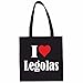 Reifen-Markt Tasche I Love Legolas Größe 38x42 Farbe Schwarz Druck Weiss