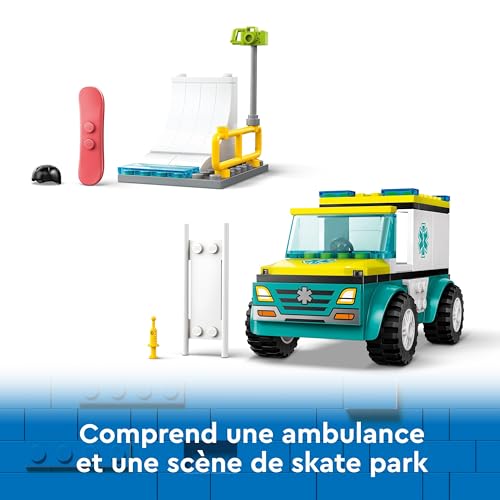 Lego City ?ambulance De Secours Et Le Snowboardeur 60403 Lego La Boîte - vue 10