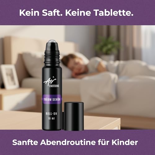 Air Creative® Einschlafhilfe Kinder natürlich - Träum schön Roll-On mit Lavendelöl & Mandarinenöl - ohne Melatonin -100% naturrein, sanft & beruhigend, 10 ml