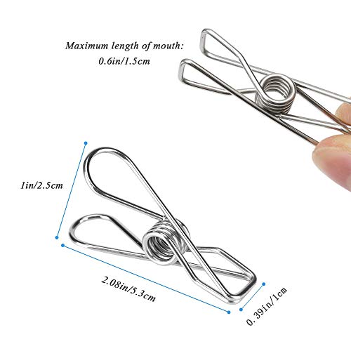 image for xutong Stainless pegs(Pack of 40),Stainless Steel Clothespins Laundry 