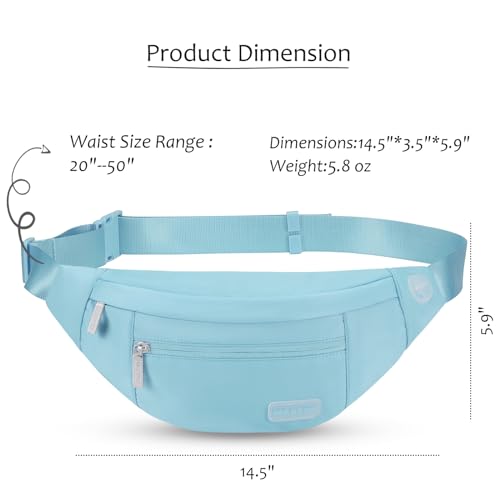 Image of MAXTOP Large Crossbody Fanny Pack with 4-Zipper Pockets,Gifts for Enjoy Sports Festival Workout Traveling Running Casual Hands-Free Wallets Waist Pack Phone Bag Fits All Phones