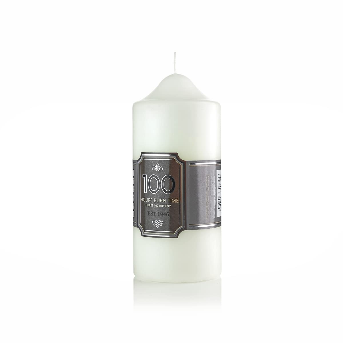 Pillar Candles Long Burning Large Candle with 100 Hours Burn Time - Dripless, Smokeless, Unscented Church Candles - Ideal for Weddings, Spa and Parties (Pack of 1)