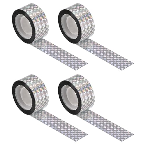 QUARKZMAN Cinta Reflectante para Ahuyentar Aves 160m (524 Pies) Cinta Repelente Anti Palomas Tiras Asustadoras De Doble Cara Reflejante 2.4cm (1 Pulgada) para Aves Jardines Tejado
