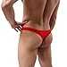 MuscleMate Premium Men's Thong Underwear, No Visible Lines, Men's Thong G-String Underpants, (L, Red)