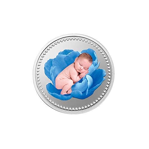 10 gm Silver Newborn Baby Coin (Pink)