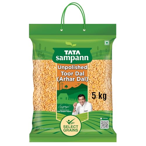 Image of Tata Sampann Unpolished Toor Dal (Arhar Dal), 5kg