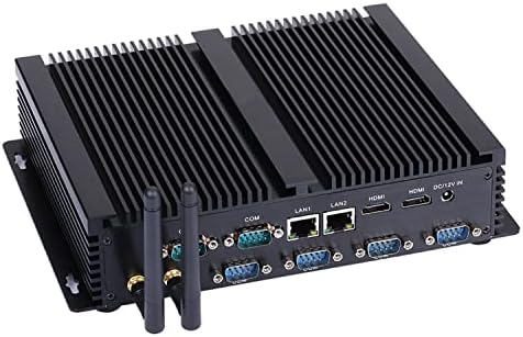 HUNSN Fanless Industrial PC, Mini Computer, Intel Core I7 4500U 4578U, IM04, 2 x HDMI, 2 x LAN, 6 x COM RS232, 4 x USB3.0, 4 x USB2.0, Barebone, NO RAM, NO Storage, NO System