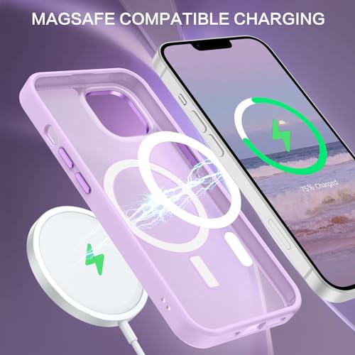 Coque iPhone 14 Plus 6,7" translucide mate fine antichoc violet