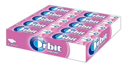 iChuches - Grageas Sin Azúcar 30 Unidades (30 Paquetes de 10 Chicles) Sabor Duradero – Menta, Fresa, Hierbabuena, Eucalipto, Bubblemint y Menta Fuerte (Bubblemint)