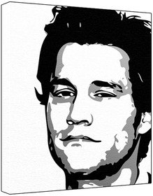 Johnny Whitworth (100% Original Painting. Not A Print ) Acrylic Paint On Deep Framed Canvas (60 x 50 x 1.8 cm) 3-Colour Black/Grey/White-picture-20