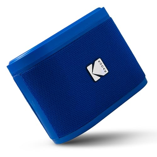 KODAK SOUNDBRIX™ Bluetooth Speaker with HD Sound Portable Wireless IPX4 Water Resistant Upto 5H Playtime V5.4 for Home Party Outdoor Beach Electronic Gadgets (Backstage Blue, Single Speaker)