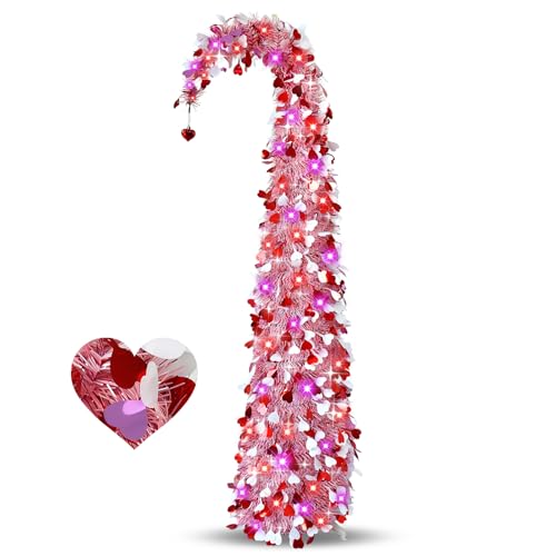 5 Ft Valentines Day Tree,Valentines Day Decorations,Pink Heart Tree with