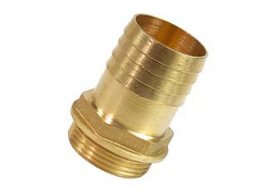 10PZ RACCORDO FILETTATO E PORTAGOMMA IN OTTONE - filetto M 3/4" portagomma ? mm.25