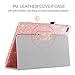 Case for iPad 9.7 2018/2017,iPad Air 2,DUEDUE Glitter Bling PU Leather Folio Stand Smart Cover Stylus Holder with Auto Sleep/Wake Full Protective Cases for iPad 6th/5th Gen 9.7 Inch Tablet, Rose Gold