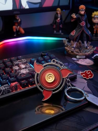 Image of Premium Metal Anime Spinner Keychain | 360 Rotating Fidget Keyring for Bike, Car & Bags | Japanese Manga & Cosplay Action Hero Designs | Pack of 1