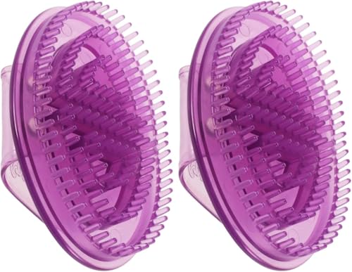 Masseur de Ventre - 2 Pièces Brosses de Massage Manuelles Meridian en Silicone | Masseur Corporel Portable en Silicone 15x10cm | pour Pieds, Jambes, Mains, Cou, Muscles, Relaxation de Tout le Corps