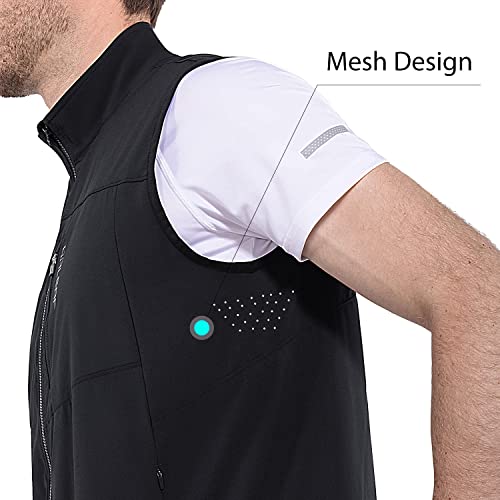 Baleaf BALEAFCGA031A13MBL28007 Men'S Golf Vest Lightweight Outwear Sleeveless Jackets Running Travel Breathable Running Rain Gear Zip Pockets Hiking Black Xxl thumb #2