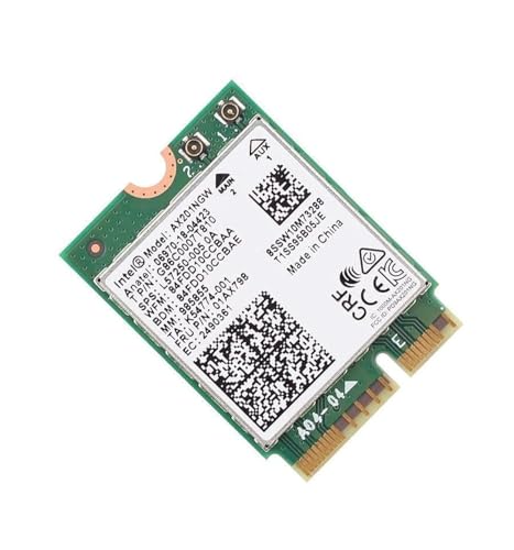 Image of WiFi 6 Adapter for Intel AX201 | Dual Band Up to 2.4 Gbps | CNVio2 M.2 | Bluetooth 5.2 Support | Requires Intel 10th Gen and Above CPUs, Windows 10 & 11, Linux | AX201NGW
