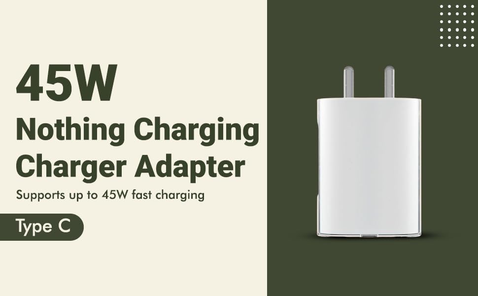 Image of Original 45W PD Dual Port Charging Adapter Charging for CMF Phon 1 /Phon 2 /2a /2a Plus /3a /3a Plus Phon 1 /Tablet /Samsung M05 /M35 /M15 /F15 /M14, USB A & USB C (APR35)