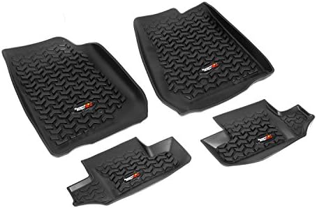 Rugged Ridge | All-Terrain Black Front and Rear Floor Liner Kit | 12987.02 | Fits 2007-2018 Jeep Wrangler JK
