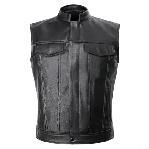 Gilet surdimensionné homme en cuir synthétique de qualité supérieure