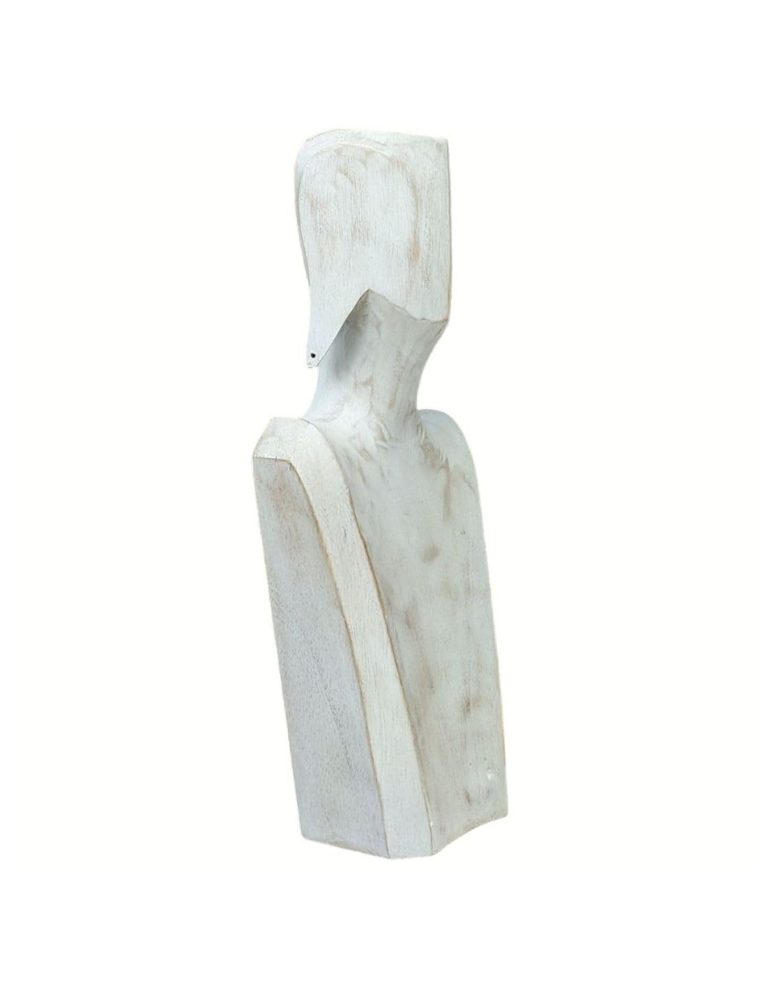 Présentoir colliers et boucles en bois blanc cérusé 35cm Coco Papaya
